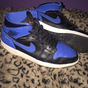 Air Jordan 1 Mid - Paint Splatter Royal Blues